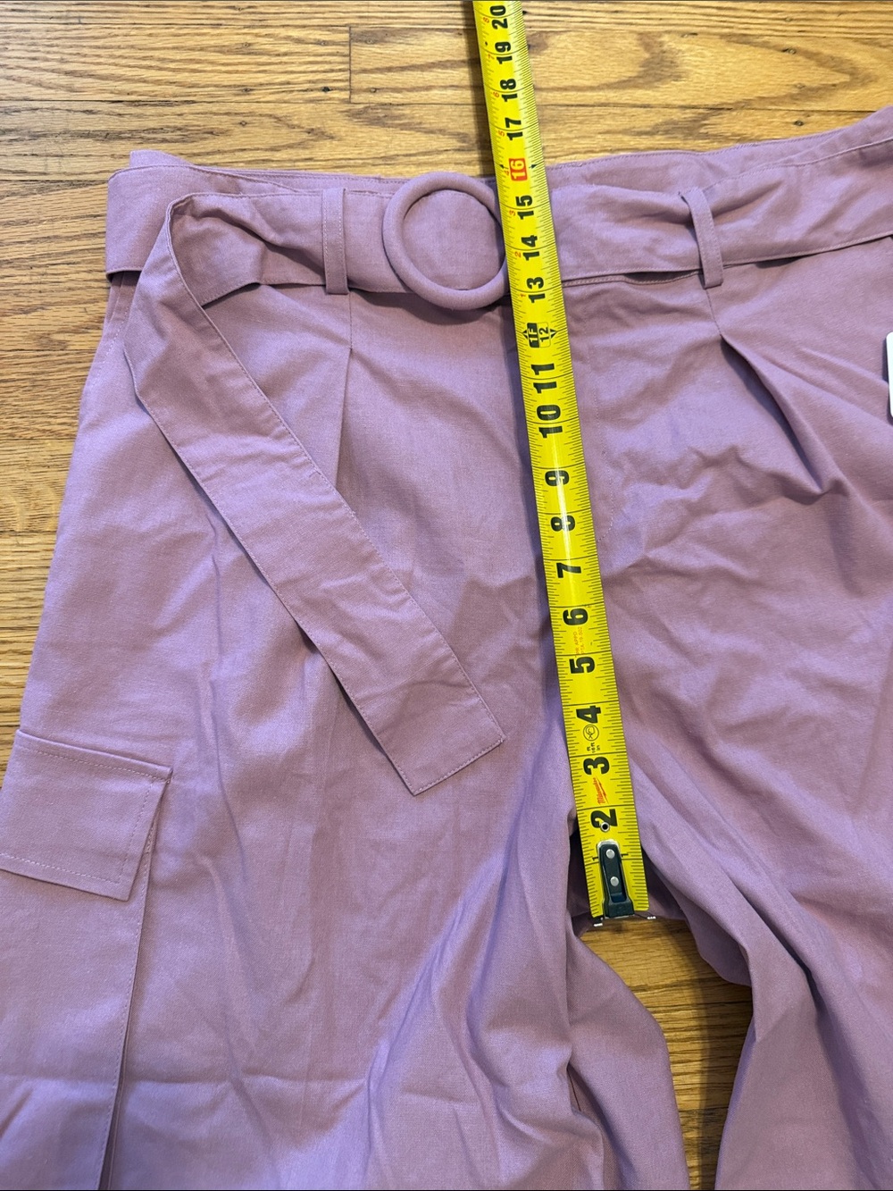 NWT Anthropologie Eloquii Shayna Patch Pocket Mauve High-Waist Wide-Leg Pants - Picture 6 of 11